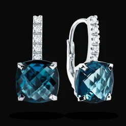 Poppy Blue petit modèle diamants